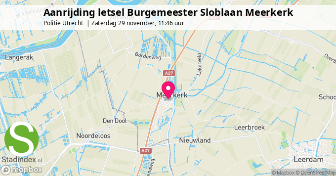 Aanrijding letsel Burgemeester Sloblaan Meerkerk
