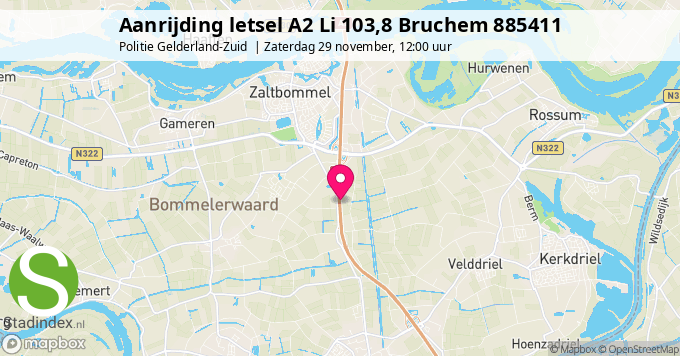 Aanrijding letsel A2 Li 103,8 Bruchem 885411