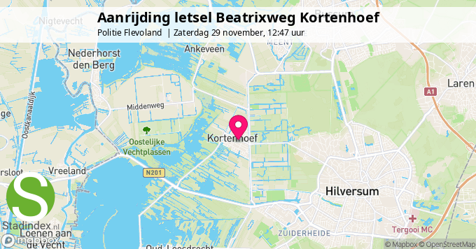 Aanrijding letsel Beatrixweg Kortenhoef