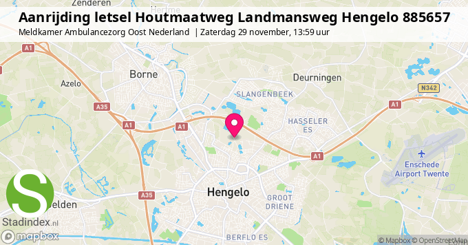 Aanrijding letsel Houtmaatweg Landmansweg Hengelo 885657