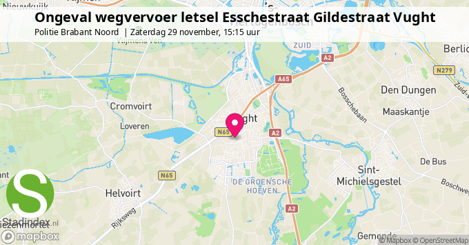 Ongeval wegvervoer letsel Esschestraat Gildestraat Vught