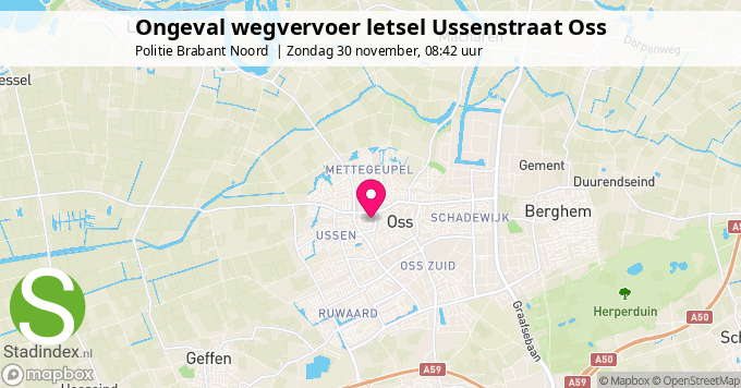 Ongeval wegvervoer letsel Ussenstraat Oss