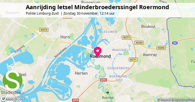 Aanrijding letsel Minderbroederssingel Roermond