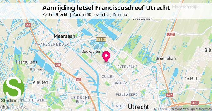 Aanrijding letsel Franciscusdreef Utrecht