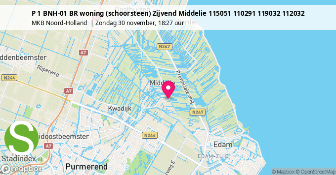 P 1 BNH-01 BR woning (schoorsteen) Zijvend Middelie 115051 110291 119032 112032