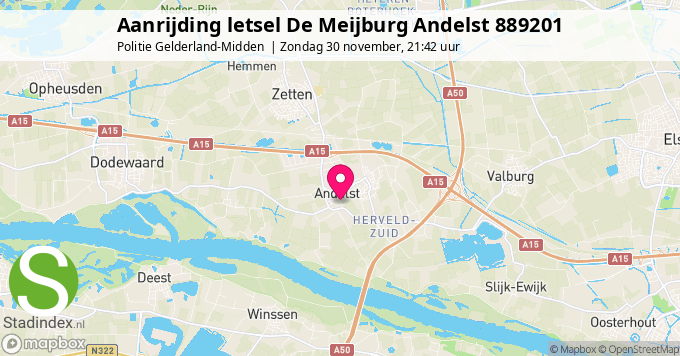 Aanrijding letsel De Meijburg Andelst 889201