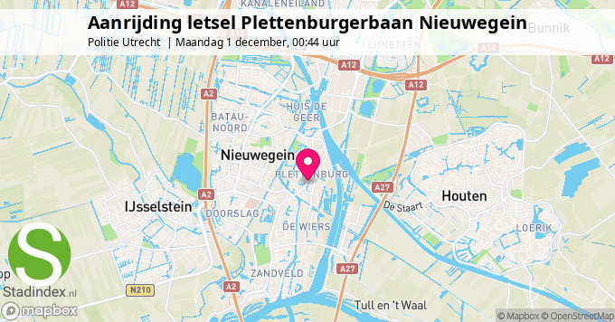 Aanrijding letsel Plettenburgerbaan Nieuwegein