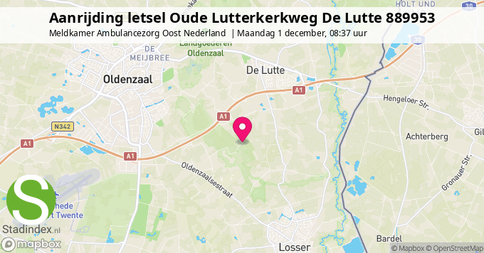 Aanrijding letsel Oude Lutterkerkweg De Lutte 889953