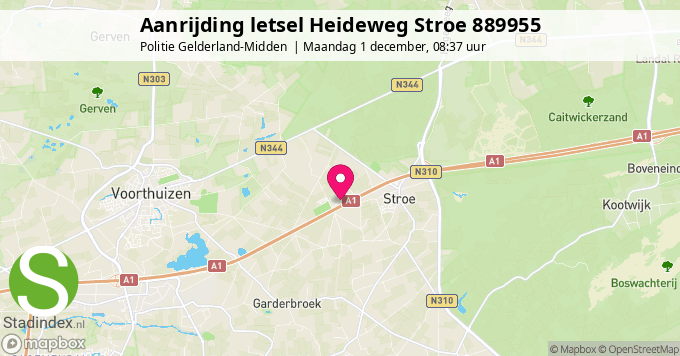 Aanrijding letsel Heideweg Stroe 889955