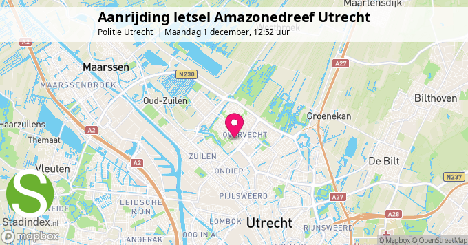 Aanrijding letsel Amazonedreef Utrecht