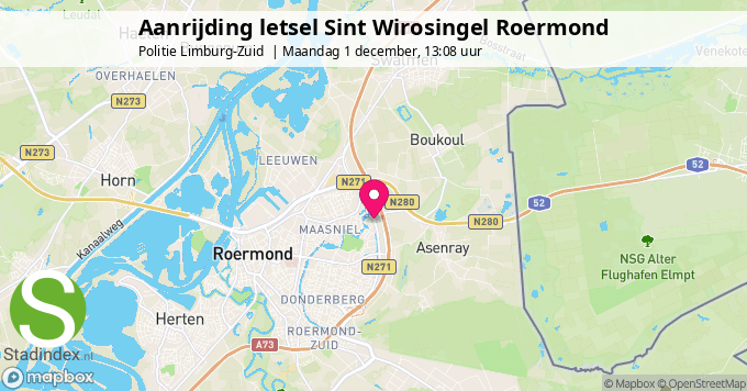 Aanrijding letsel Sint Wirosingel Roermond