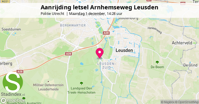 Aanrijding letsel Arnhemseweg Leusden