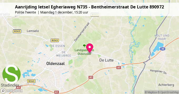 Aanrijding letsel Egheriaweg N735 - Bentheimerstraat De Lutte 890972