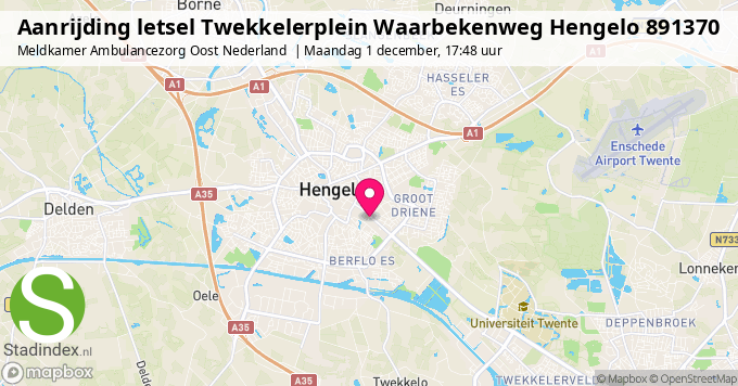 Aanrijding letsel Twekkelerplein Waarbekenweg Hengelo 891370