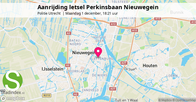 Aanrijding letsel Perkinsbaan Nieuwegein