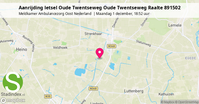 Aanrijding letsel Oude Twentseweg Oude Twentseweg Raalte 891502