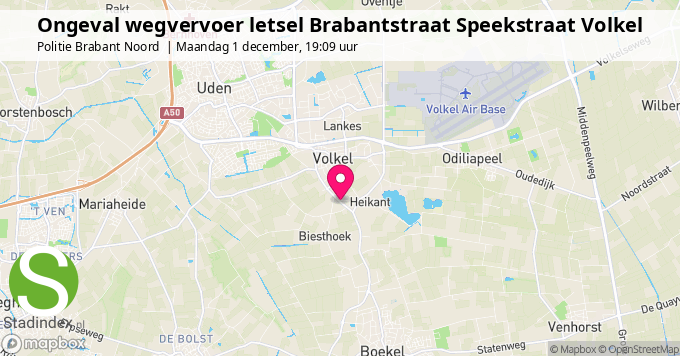 Ongeval wegvervoer letsel Brabantstraat Speekstraat Volkel