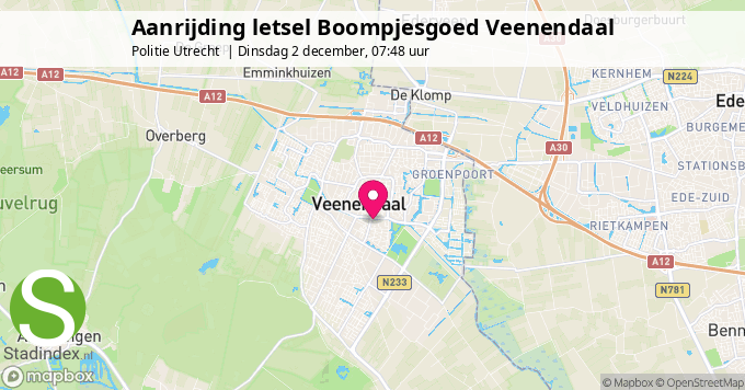 Aanrijding letsel Boompjesgoed Veenendaal