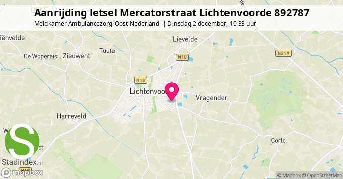 Aanrijding letsel Mercatorstraat Lichtenvoorde 892787