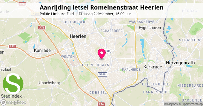 Aanrijding letsel Romeinenstraat Heerlen