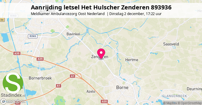 Aanrijding letsel Het Hulscher Zenderen 893936