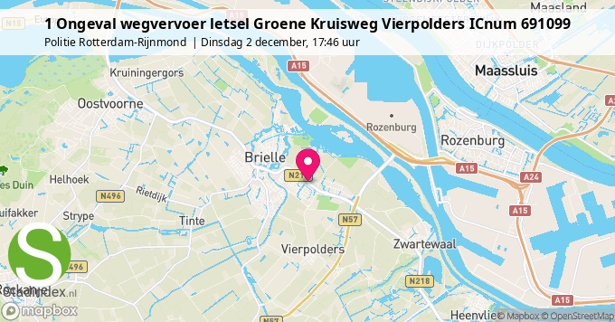 1 Ongeval wegvervoer letsel Groene Kruisweg Vierpolders ICnum 691099