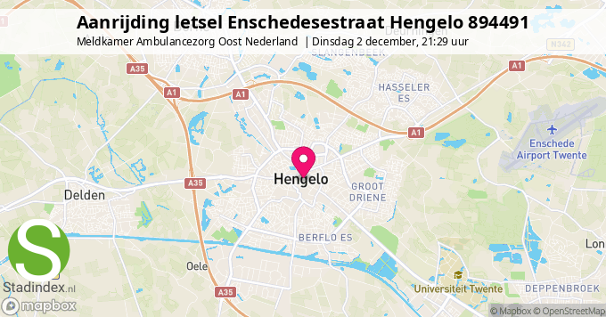 Aanrijding letsel Enschedesestraat Hengelo 894491