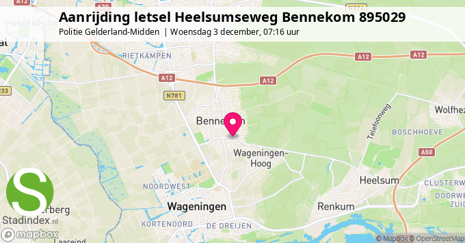 Aanrijding letsel Heelsumseweg Bennekom 895029