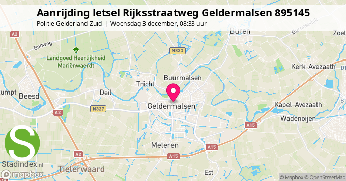 Aanrijding letsel Rijksstraatweg Geldermalsen 895145