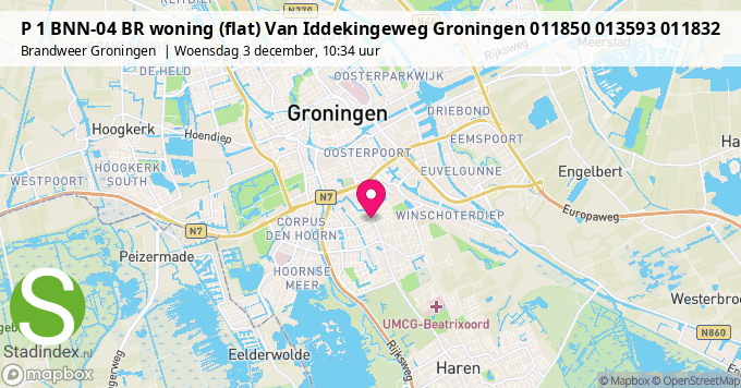 P 1 BNN-04 BR woning (flat) Van Iddekingeweg Groningen 011850 013593 011832