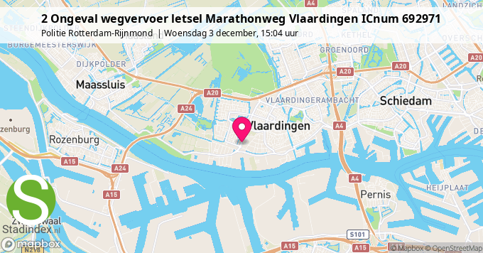2 Ongeval wegvervoer letsel Marathonweg Vlaardingen ICnum 692971