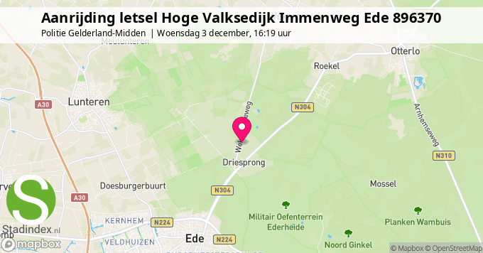 Aanrijding letsel Hoge Valksedijk Immenweg Ede 896370