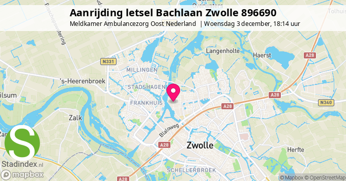 Aanrijding letsel Bachlaan Zwolle 896690