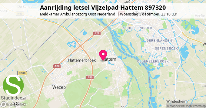 Aanrijding letsel Vijzelpad Hattem 897320