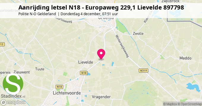Aanrijding letsel N18 - Europaweg 229,1 Lievelde 897798