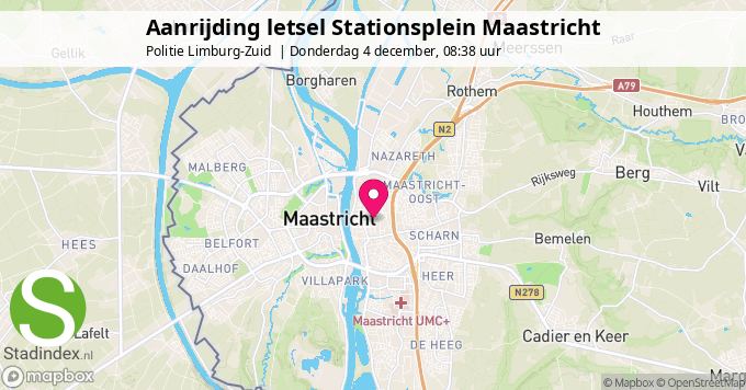 Aanrijding letsel Stationsplein Maastricht