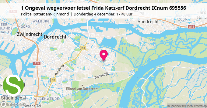 1 Ongeval wegvervoer letsel Frida Katz-erf Dordrecht ICnum 695556