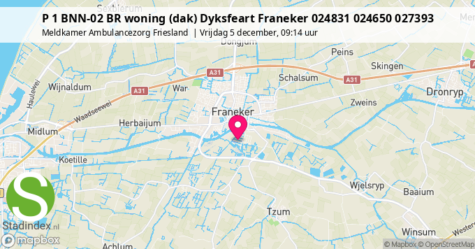 P 1 BNN-02 BR woning (dak) Dyksfeart Franeker 024831 024650 027393