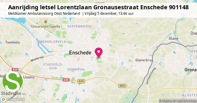 Aanrijding letsel Lorentzlaan Gronausestraat Enschede 901148