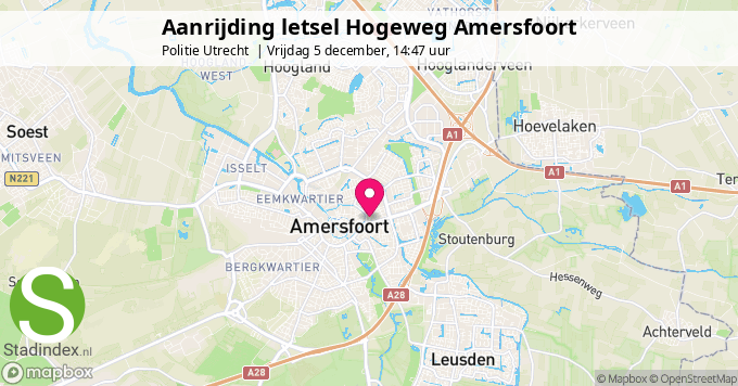 Aanrijding letsel Hogeweg Amersfoort