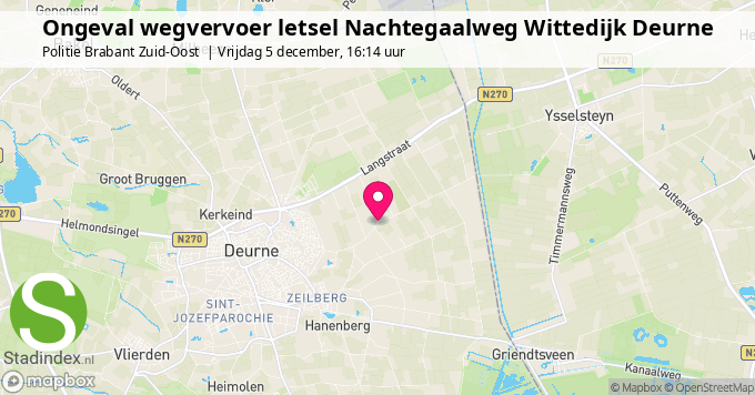 Ongeval wegvervoer letsel Nachtegaalweg Wittedijk Deurne