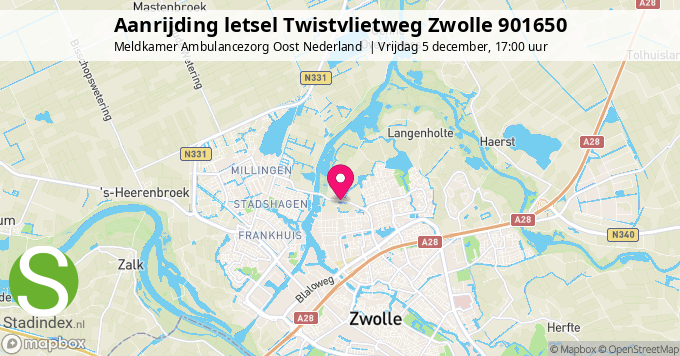 Aanrijding letsel Twistvlietweg Zwolle 901650