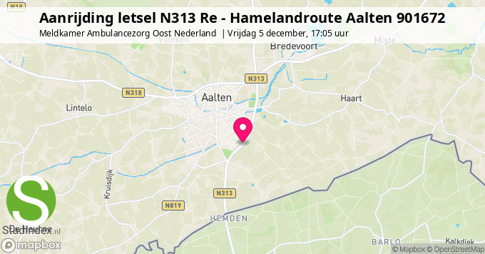Aanrijding letsel N313 Re - Hamelandroute Aalten 901672