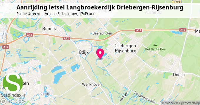 Aanrijding letsel Langbroekerdijk Driebergen-Rijsenburg