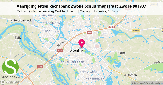 Aanrijding letsel Rechtbank Zwolle Schuurmanstraat Zwolle 901937