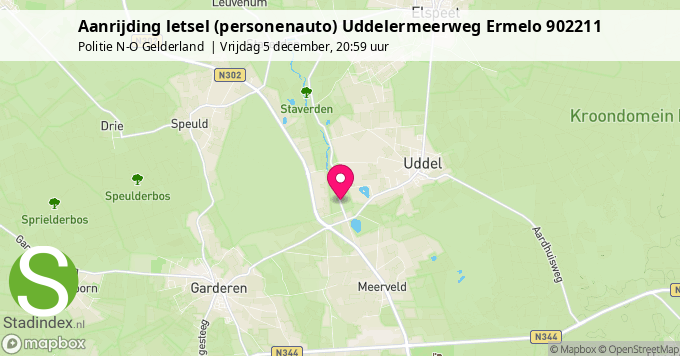 Aanrijding letsel (personenauto) Uddelermeerweg Ermelo 902211