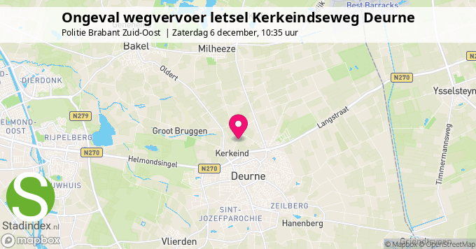 Ongeval wegvervoer letsel Kerkeindseweg Deurne