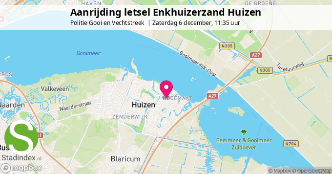 Aanrijding letsel Enkhuizerzand Huizen