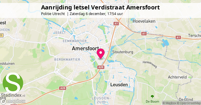 Aanrijding letsel Verdistraat Amersfoort