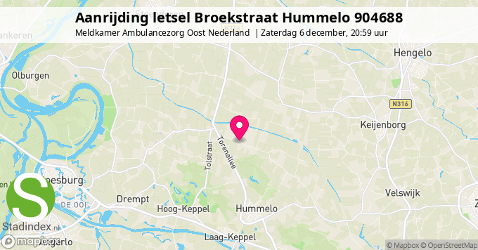Aanrijding letsel Broekstraat Hummelo 904688